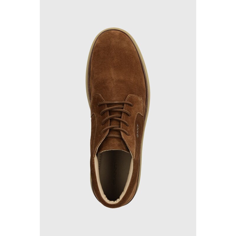 Čevlji iz semiša Gant Kinzoon moški, bež barva, 27643352.G771