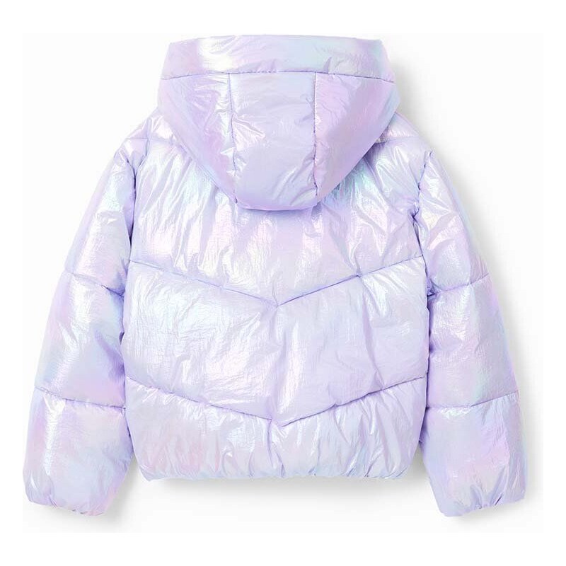 Otroška jakna Desigual 23WGEW01 PADDED SHORT OVERCOAT roza barva