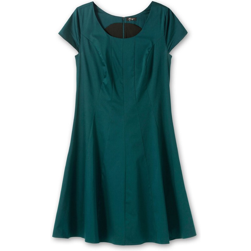 SHEEGO Koktejl obleka temno zelena