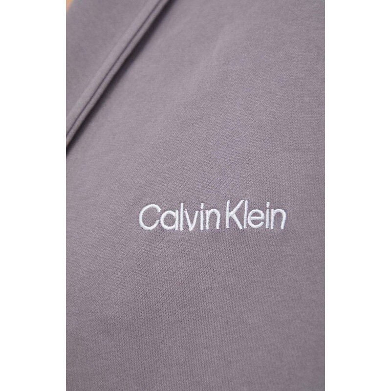 Bombažen kopalni plašč Calvin Klein Underwear siva barva