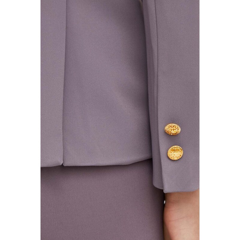 Suknjič Elisabetta Franchi vijolična barva