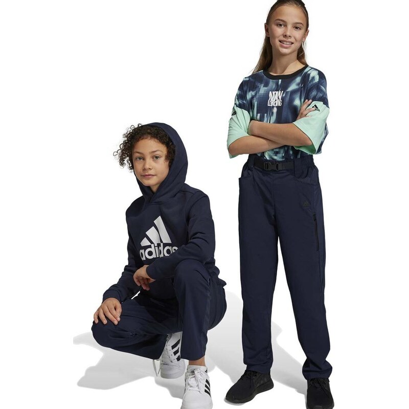 Otroške hlače adidas U CE DW mornarsko modra barva
