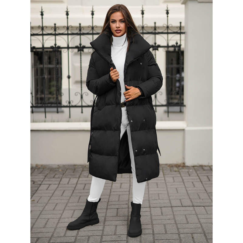 Ženska zimska jakna črna OZONEE JS/M737/392Z