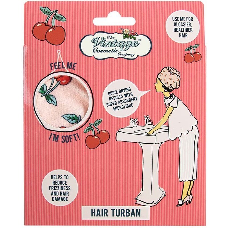 Turban za lase The Vintage Cosmetics Company Cherry
