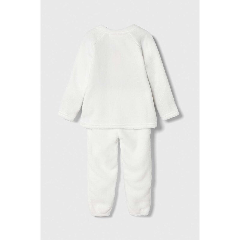 Otroška pižama zippy bela barva