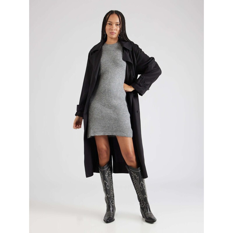 ABOUT YOU Pletena obleka 'Branka' pegasto siva