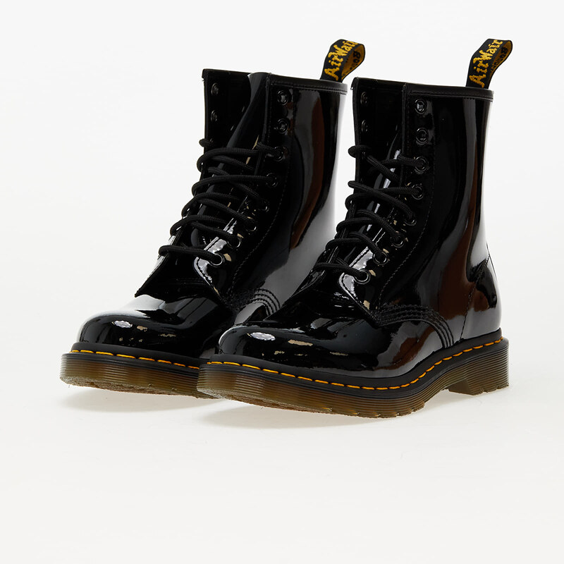 Dr. Martens 1460 Patent Leather Lace Up Boots Black