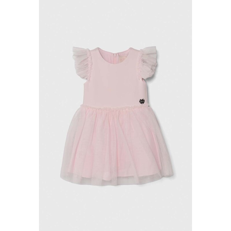 Obleka za dojenčka Guess roza barva