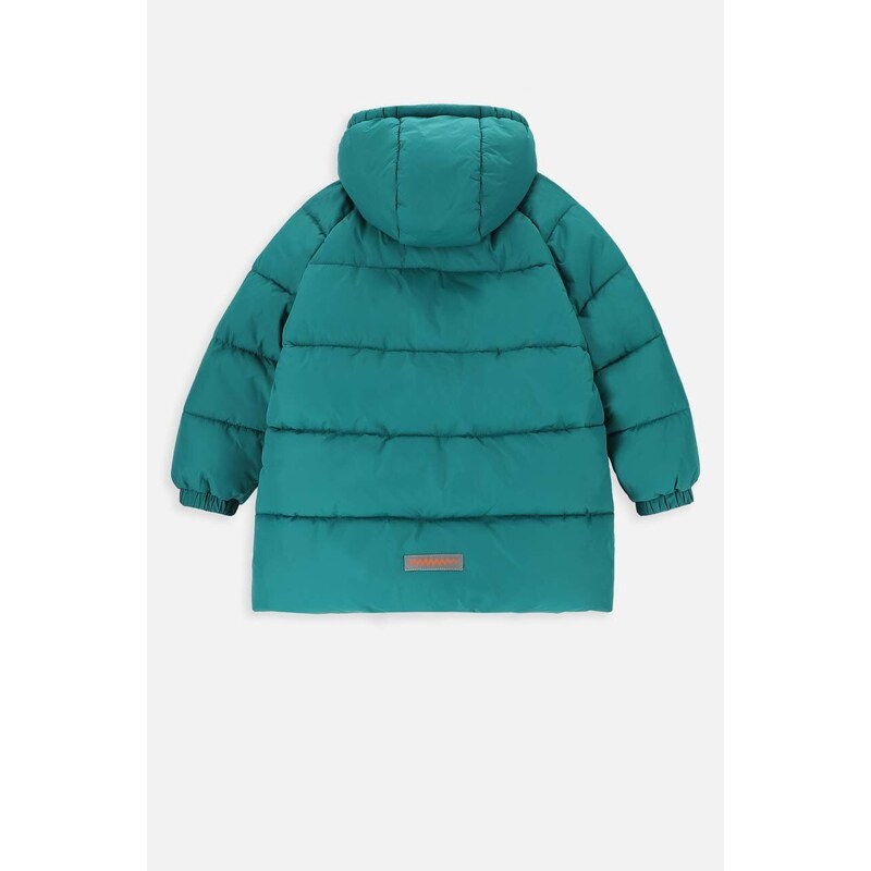 Otroška jakna Coccodrillo turkizna barva