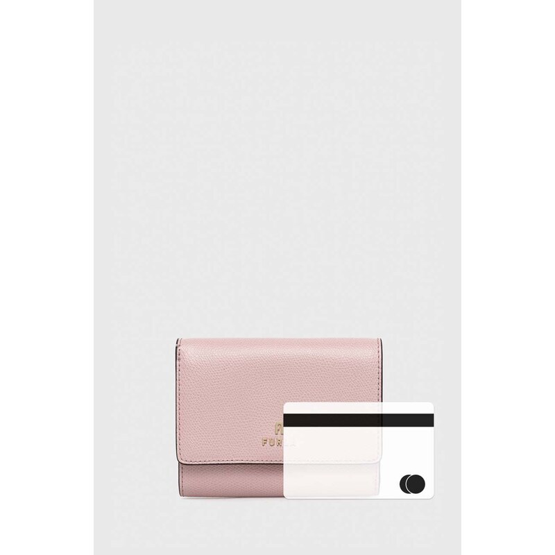 Usnjena denarnica Furla ženski, roza barva