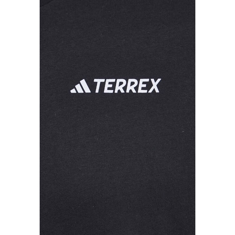Kratka majica adidas TERREX Graphic MTN 2.0 moška, črna barva