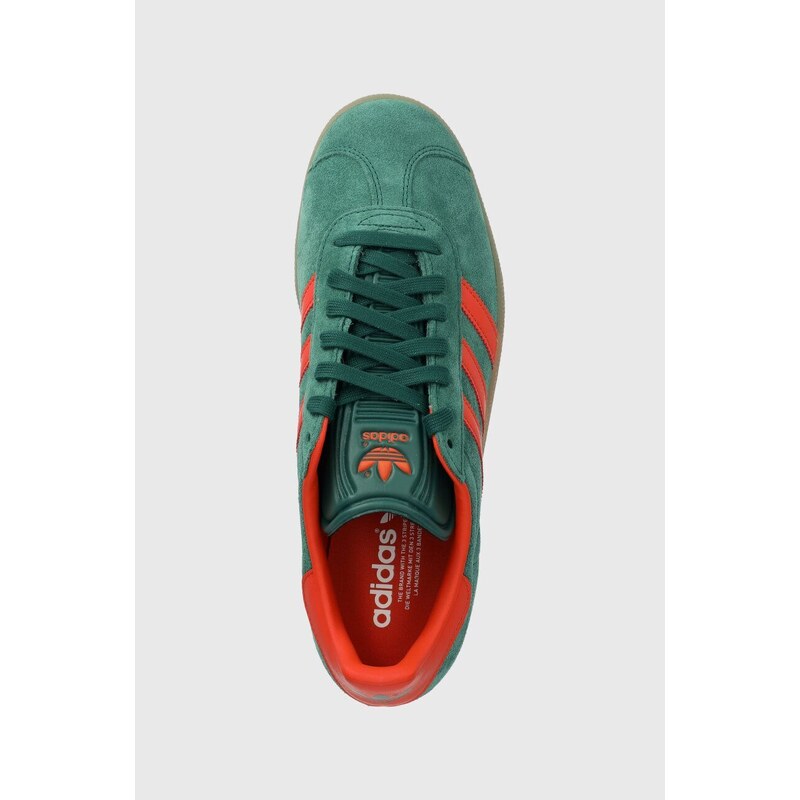 Superge iz semiša adidas Originals Gazelle zelena barva, IG6200