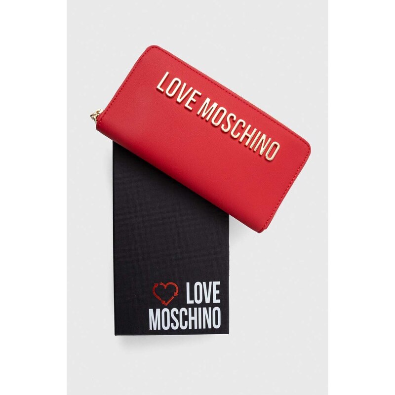 Denarnica Love Moschino ženski, rdeča barva