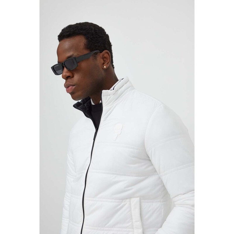 Dvostranska jakna Karl Lagerfeld moška, črna barva