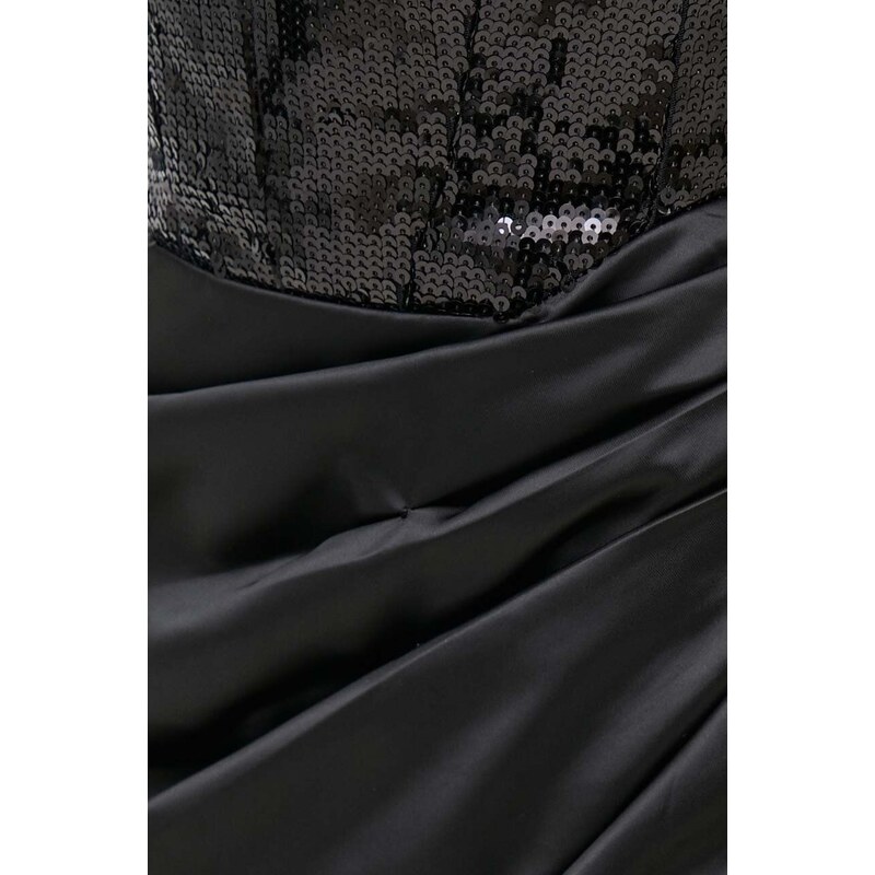Obleka Bardot črna barva