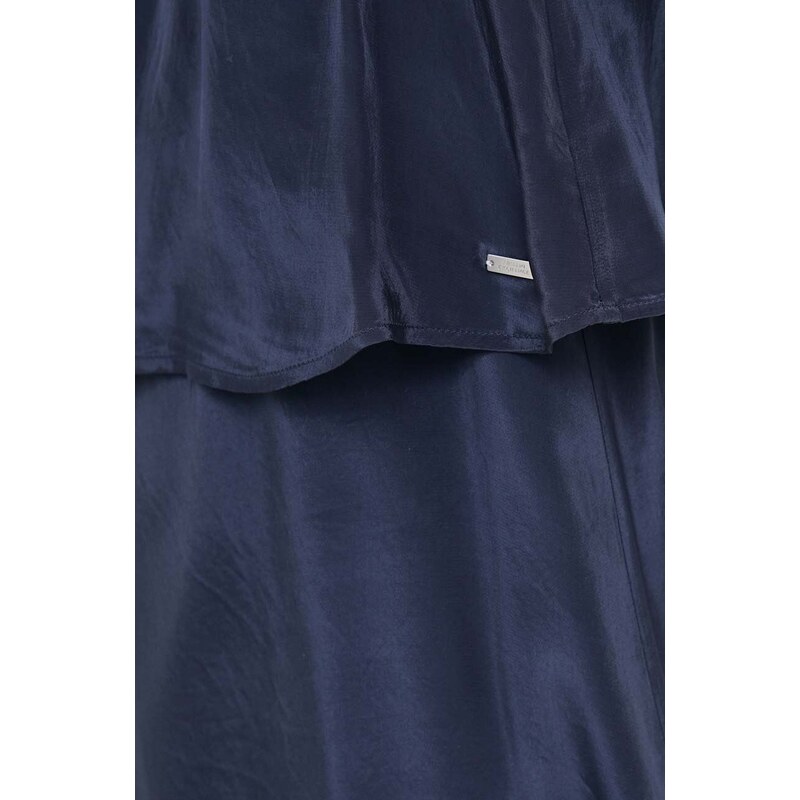 Obleka Armani Exchange mornarsko modra barva