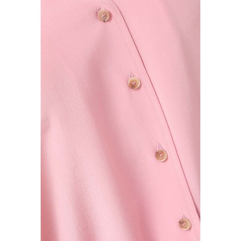 Svilena srajca Liviana Conti roza barva