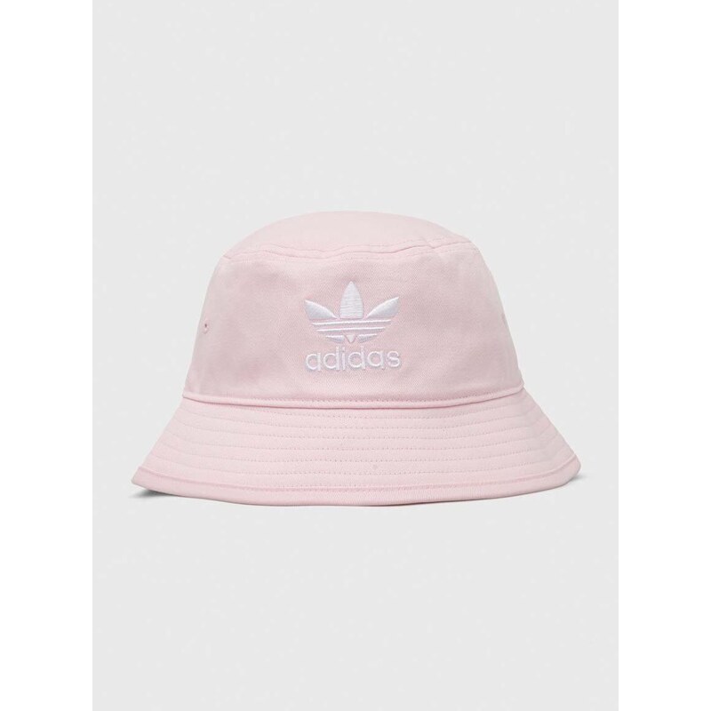 Bombažni klobuk adidas Originals roza barva