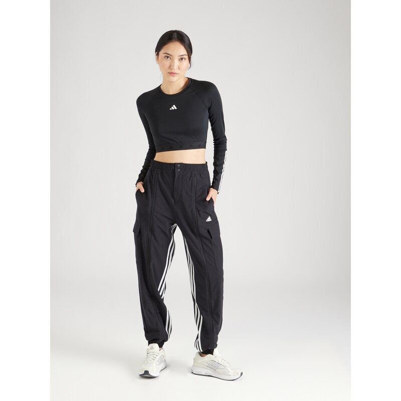 ADIDAS PERFORMANCE Funkcionalna majica 'Hyperglam' črna / bela