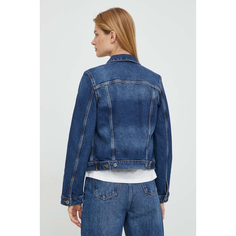 Jeans jakna United Colors of Benetton ženska, mornarsko modra barva