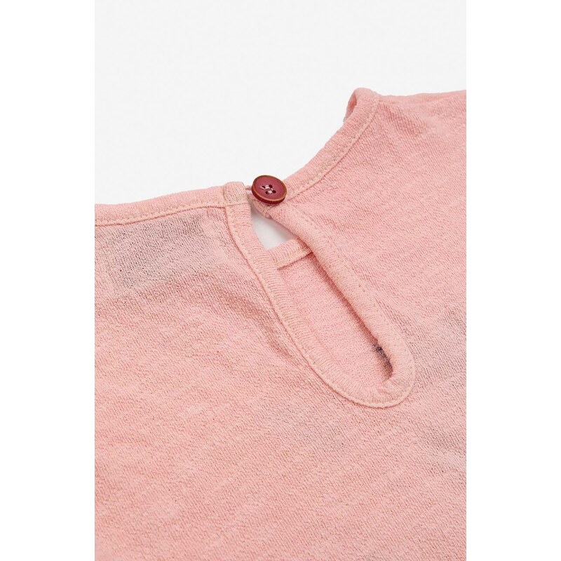 Otroška bombažna majica Bobo Choses roza barva