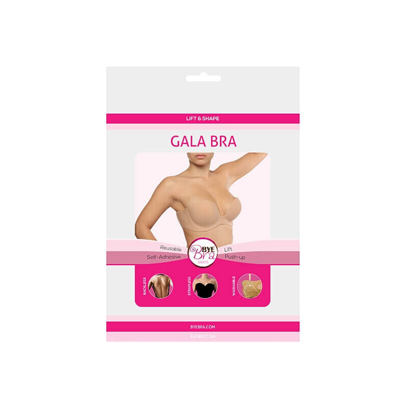 Bye Bra Gala C - skrit push-up modrček (nude)