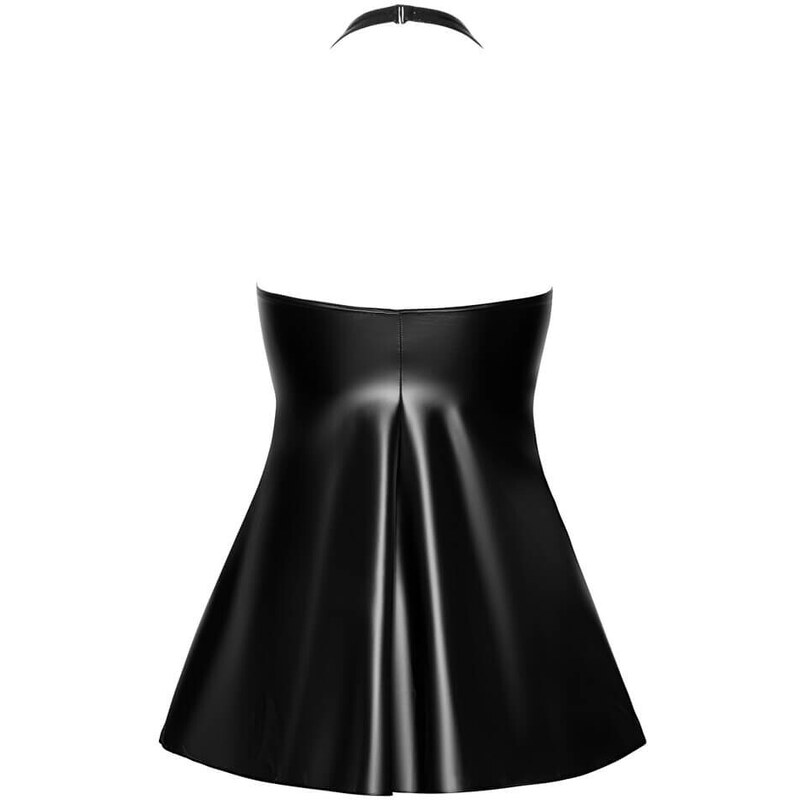 Noir - mini obleka s potiskom kačje kože (črna) - M