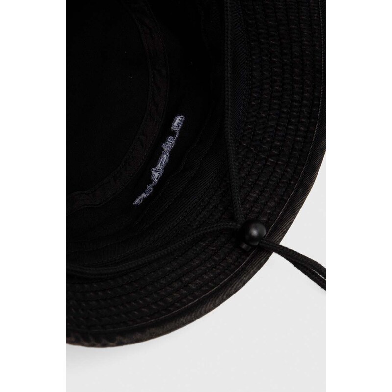 Bombažni klobuk Quiksilver črna barva