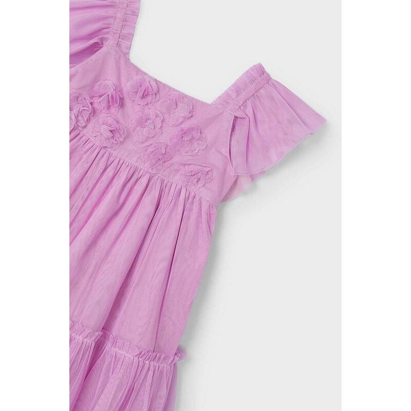 Otroška obleka Mayoral vijolična barva