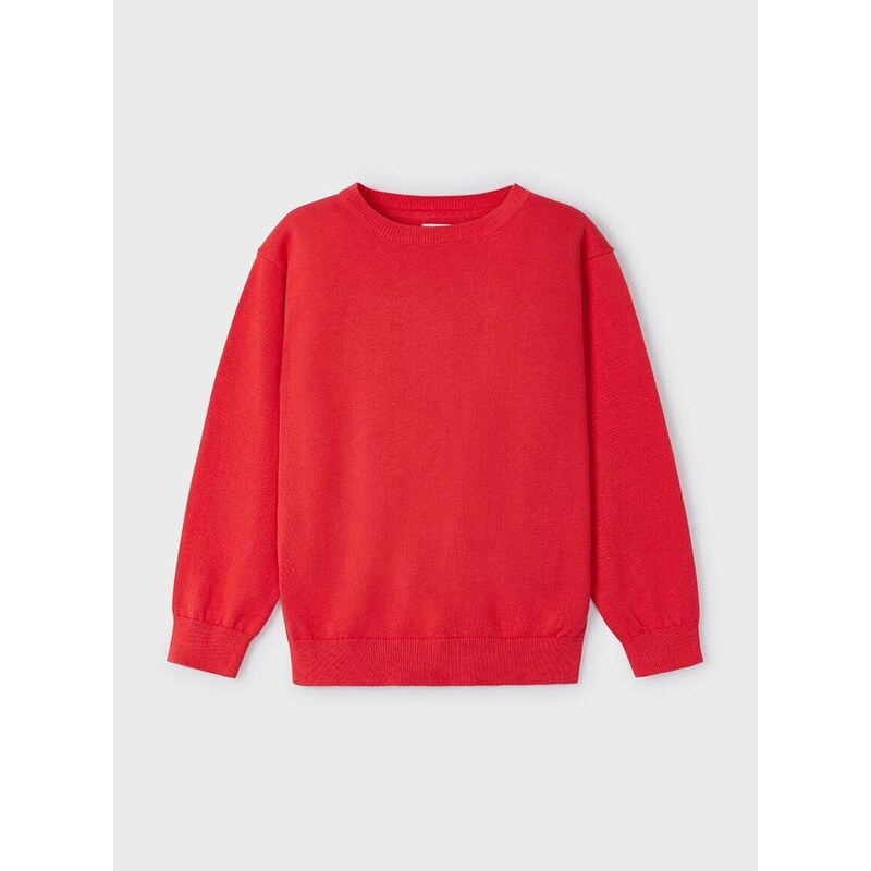 Otroški bombažen pulover Mayoral rdeča barva
