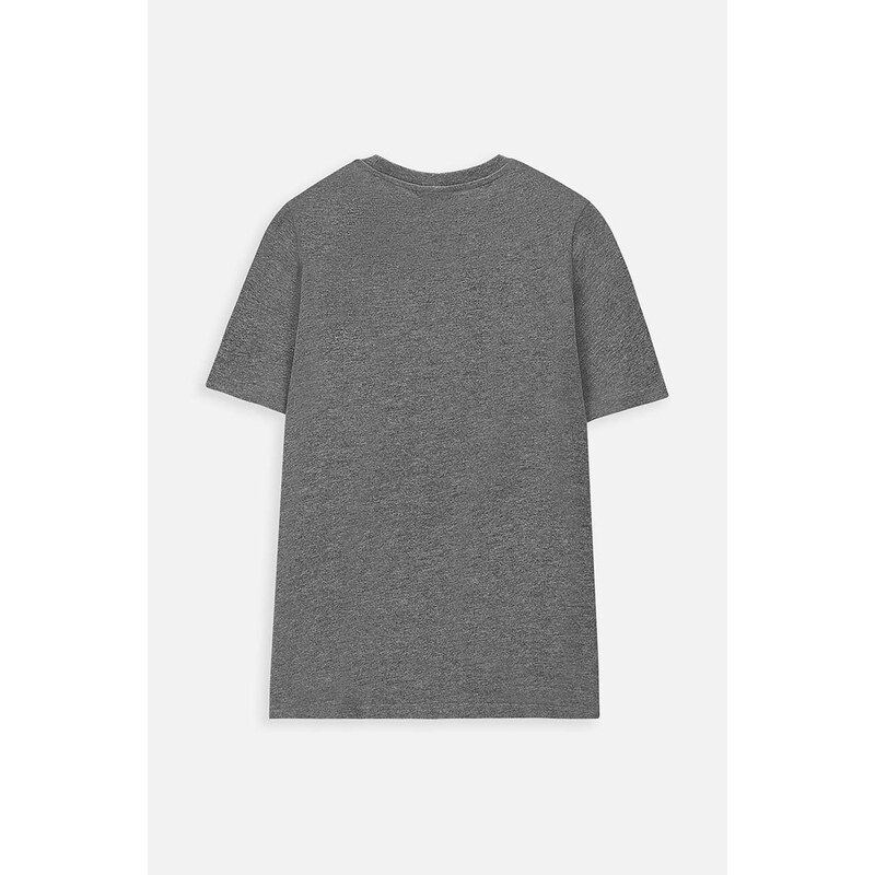 Otroška kratka majica Coccodrillo siva barva