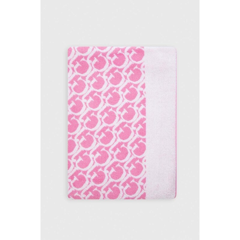 Bombažna brisača Guess roza barva