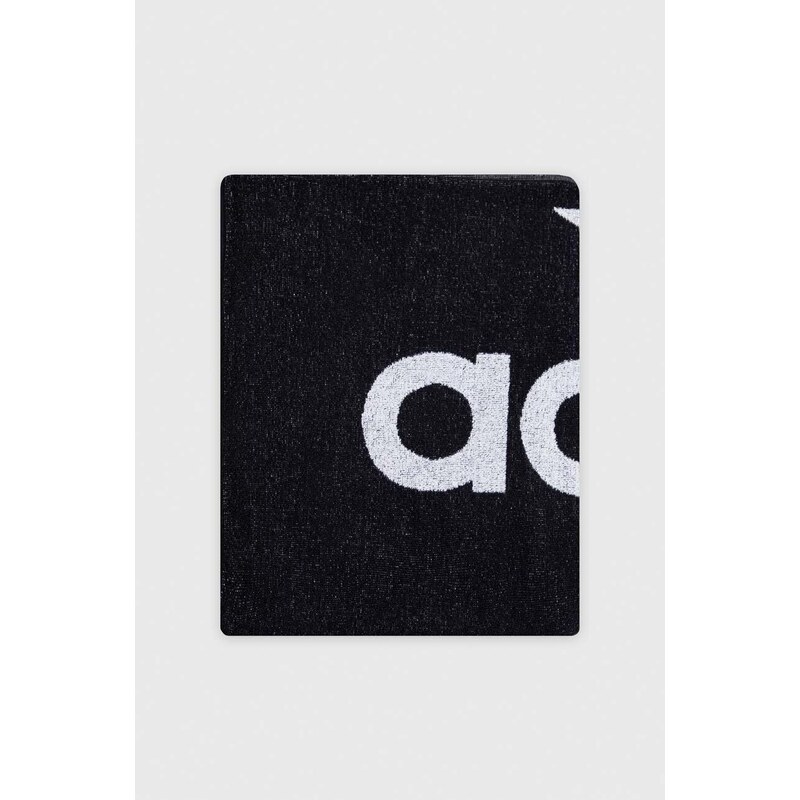Bombažna brisača adidas Originals črna barva