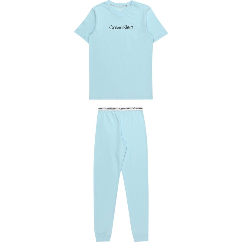 Calvin Klein Underwear Pižama svetlo modra / črna / bela