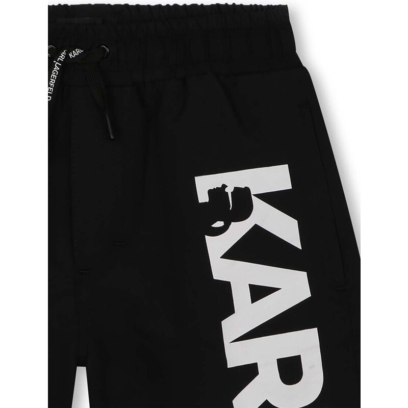 Otroške kopalne kratke hlače Karl Lagerfeld črna barva