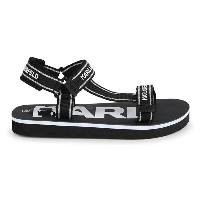 Otroški sandali Karl Lagerfeld črna barva