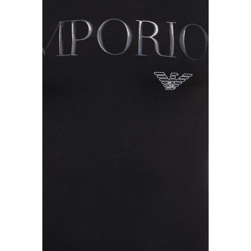 Majica lounge Emporio Armani Underwear črna barva