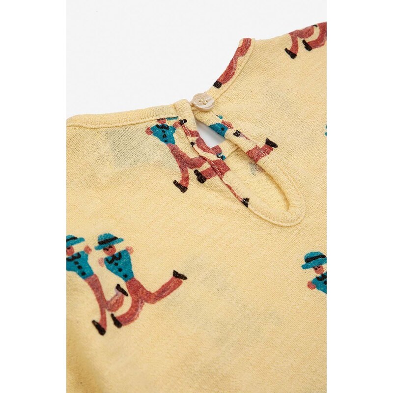 Otroška bombažna kratka majica Bobo Choses rumena barva
