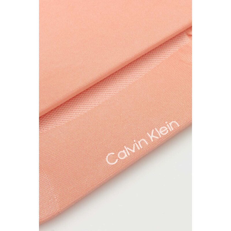 Nogavice Calvin Klein 2-pack ženski, roza barva