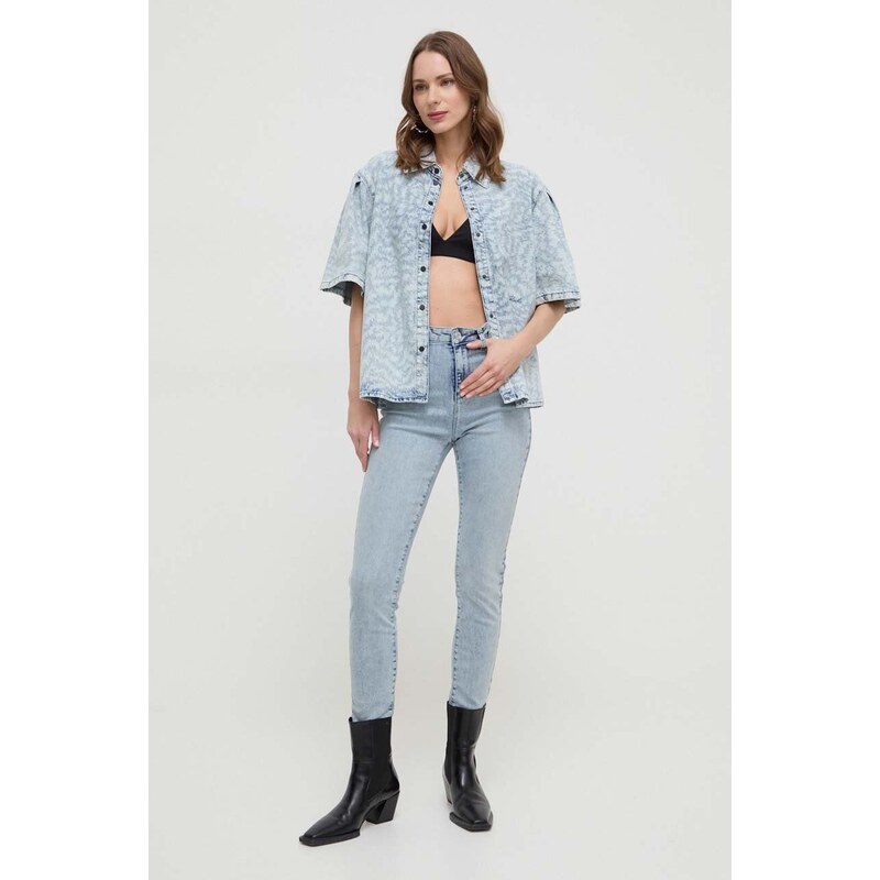 Jeans srajca Karl Lagerfeld ženska
