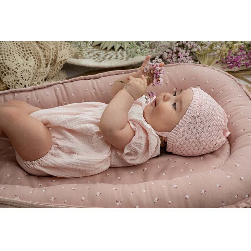 Bombažna kapa za dojenčka Jamiks HADLEY roza barva
