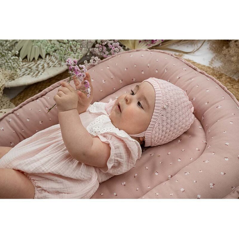 Bombažna kapa za dojenčka Jamiks HADLEY roza barva