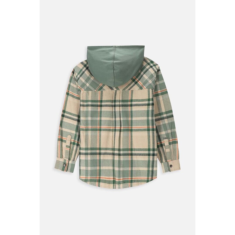 Otroška bombažna srajca Coccodrillo zelena barva