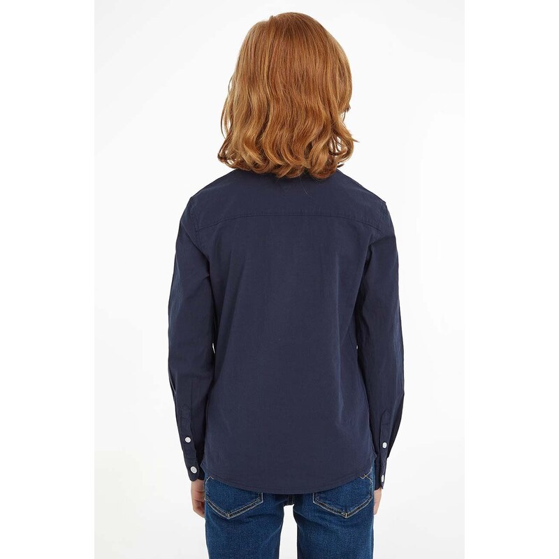 Otroška srajca Tommy Hilfiger mornarsko modra barva