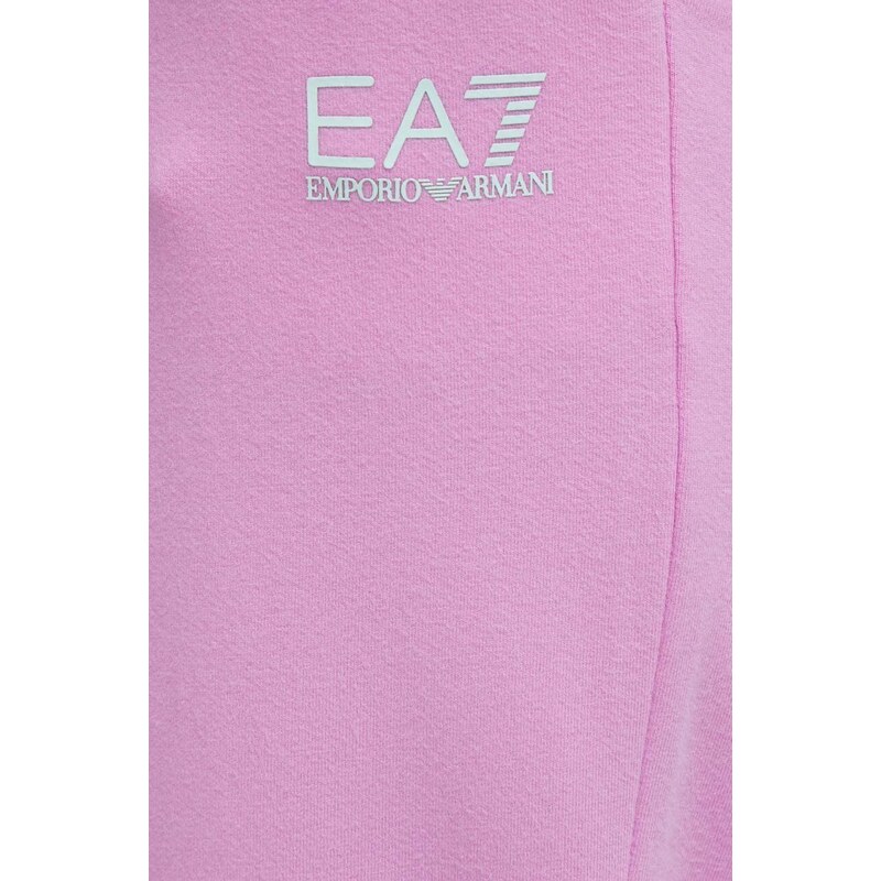 Spodnji del trenirke EA7 Emporio Armani roza barva