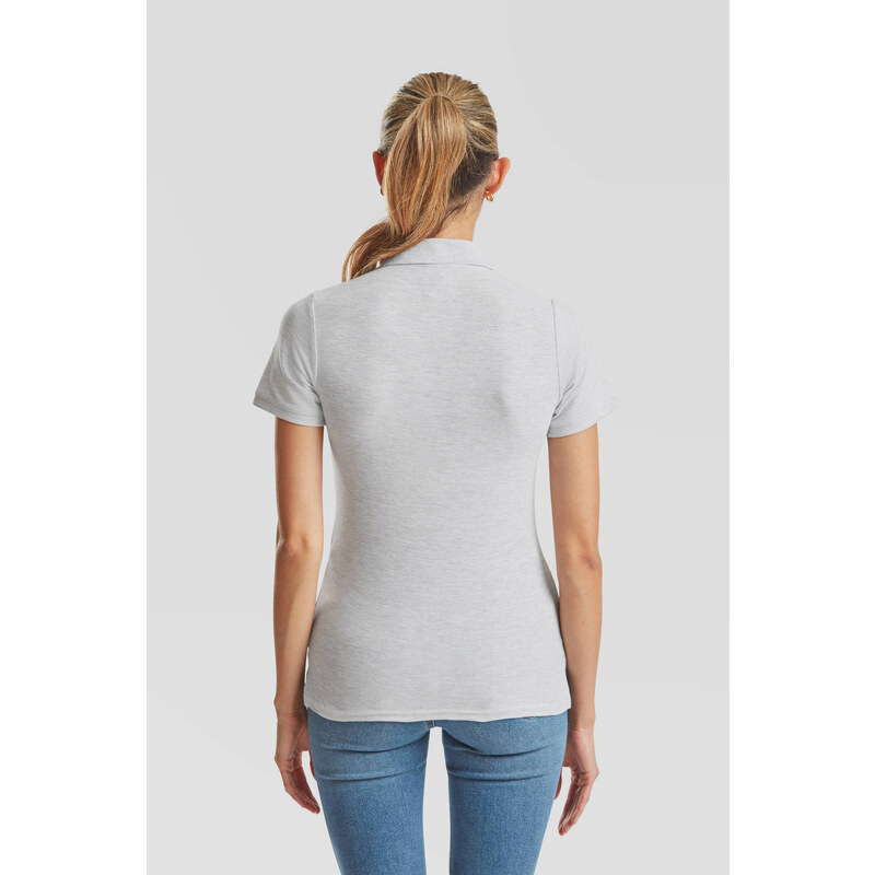 Grey Polo Fruit of the Loom Women's T-shirt