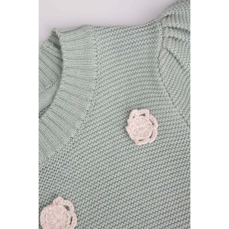 Otroški pulover Coccodrillo zelena barva