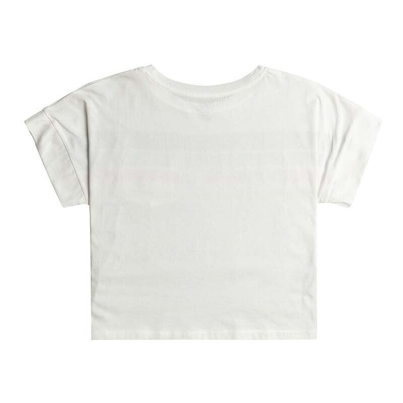 Otroška bombažna kratka majica Roxy SWIMMININTHESTA bela barva