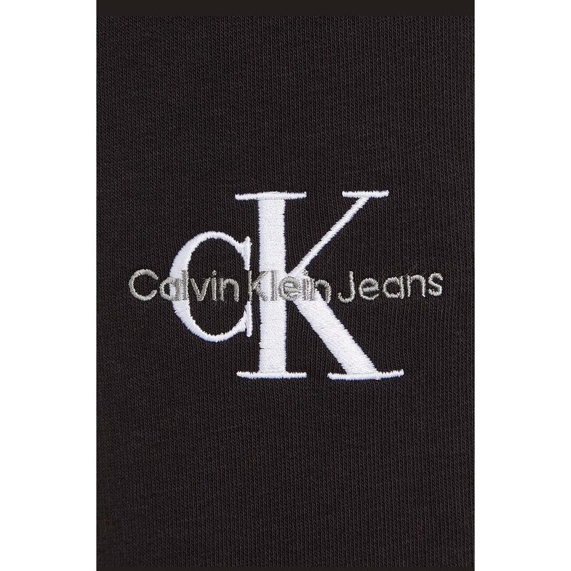 Otroški spodnji del trenirke Calvin Klein Jeans črna barva
