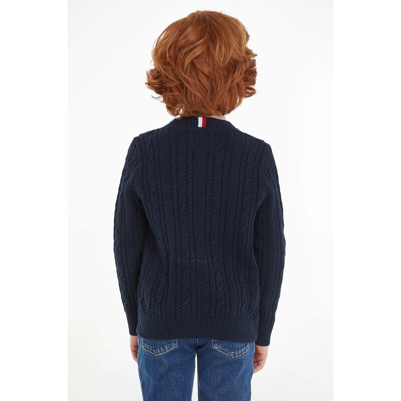 Otroški pulover Tommy Hilfiger črna barva